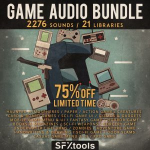 SFXtools launches Game Audio Bundle: 21 sound libraries at 75% OFF